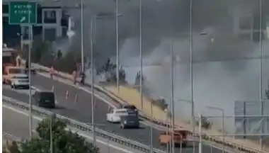 Anadolu Otoyolu'nda Sigara İzmarrtinin Sebep Olduğu Yangın Panik Yarattı