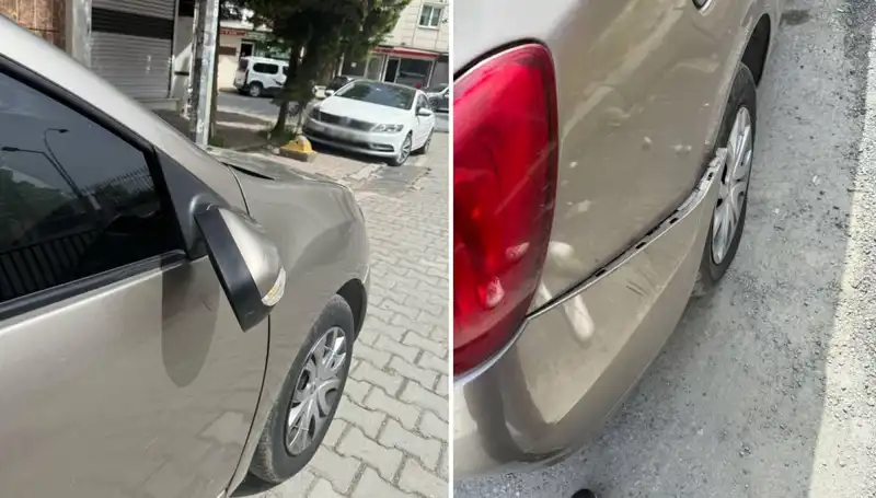 Motosikletli Maganda, Otomobil Ayna Kırıp Mahallede Kavga Çıkardı