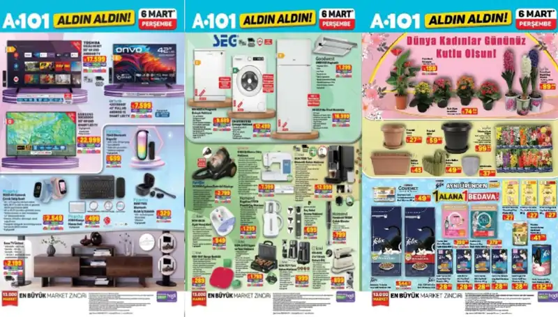 A101 6 Mart Aktüel Ürünler: TV Ünitesi, Dikiş Makinesi ve Daha Fazlası!